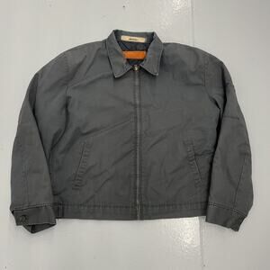 Vintage 70s Red Kap Grey Canvas Workwear Mechanics Jacket
